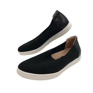 Life Stride Black & White Breathable Comfort Sneakers | Slip-On Style